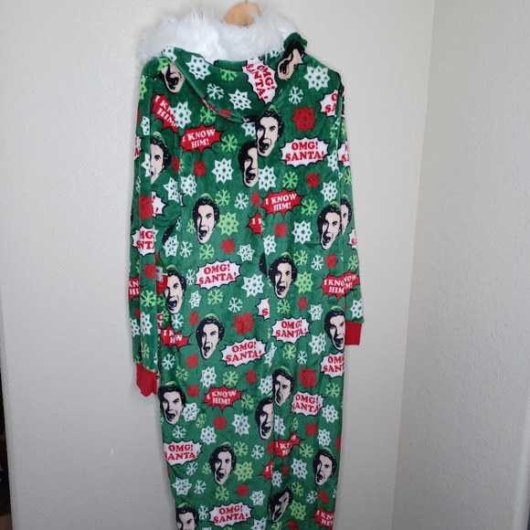 Elf Christmas Union Suit Adult Onesie Pajamas 3X - Picture 5 of 7